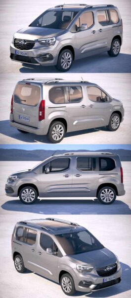 2019款欧宝Opel Combo Life商用车3D模型（OBJ,FBX,MAX）