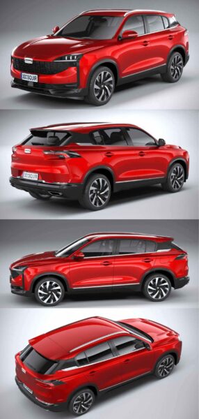 2021观致Qoros 7 SUV汽车3D模型（OBJ,FBX,MAX）