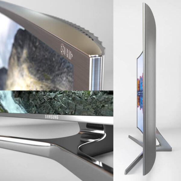 Samsung JS9000 65 SUHD 4K曲面屏电视3D模型（MAX）