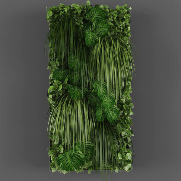 绿植墙low poly 3D模型（MAX）