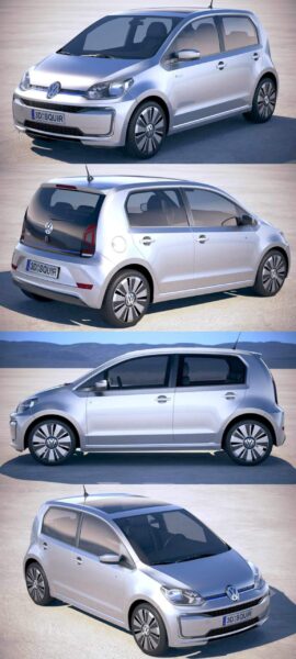 2019款大众Volkswagen E-UP汽车3D模型（OBJ,FBX,MAX）