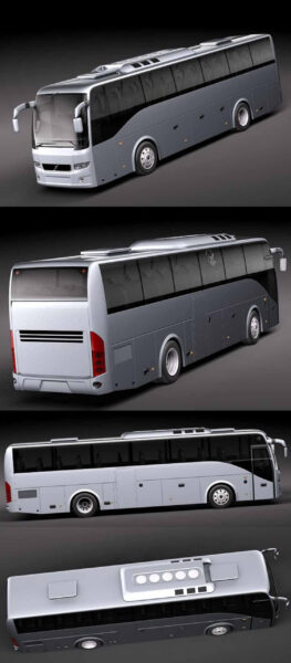 2010沃尔沃Volvo 9700巴士汽车3D模型（OBJ,FBX,MAX）
