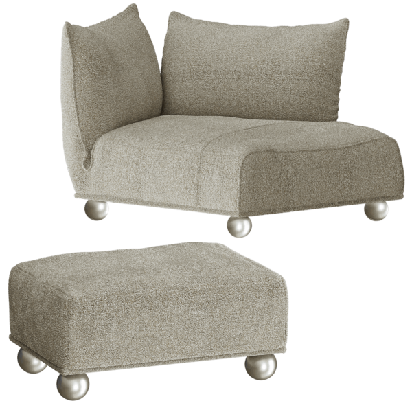 Edra单人沙发 脚凳3D模型（OBJ,FBX,MAX）