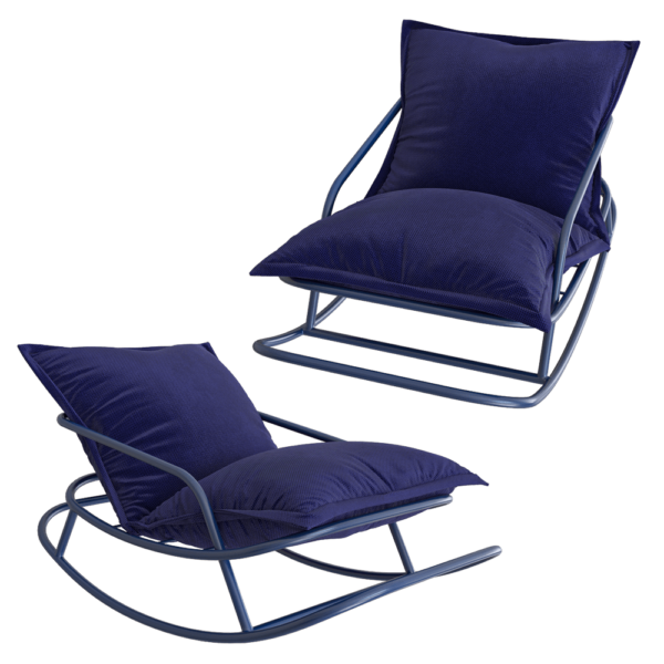 Joyf Goyda金属结构厚布艺软垫摇椅3D模型（OBJ,FBX,MAX）