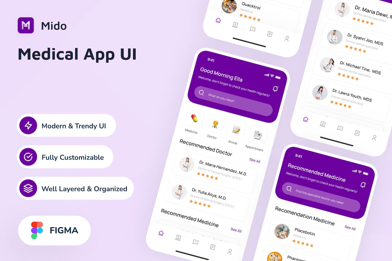 医疗相关 App UI Kit (FIG)