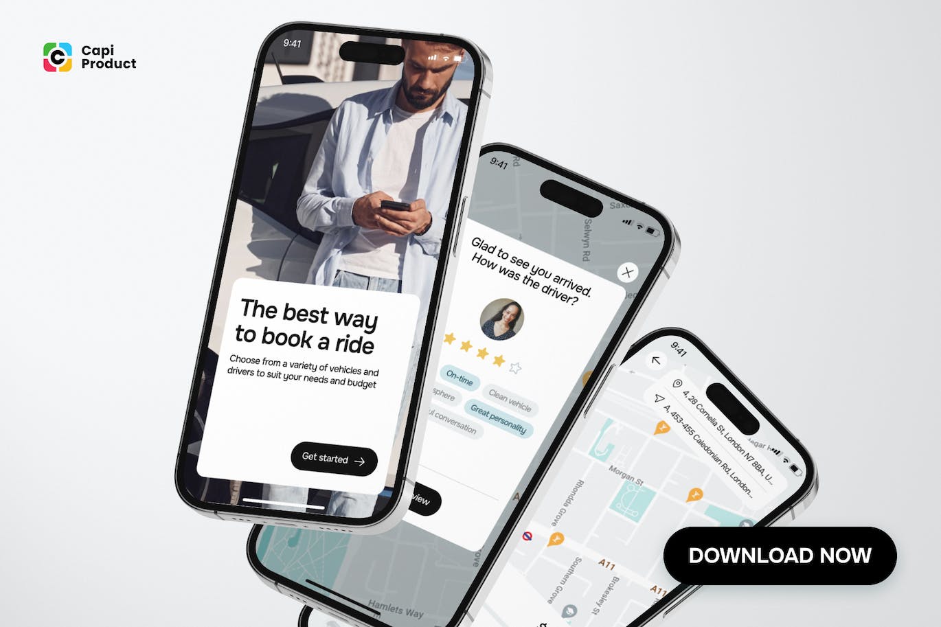 出租车移动应用App UI Kit (FIG)