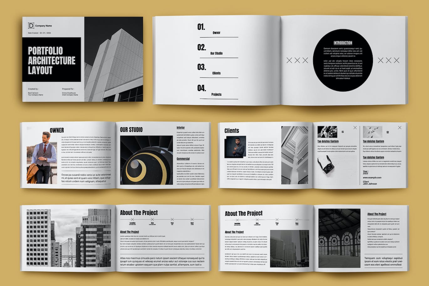 建筑作品集杂志设计画册模版 (INDD)
