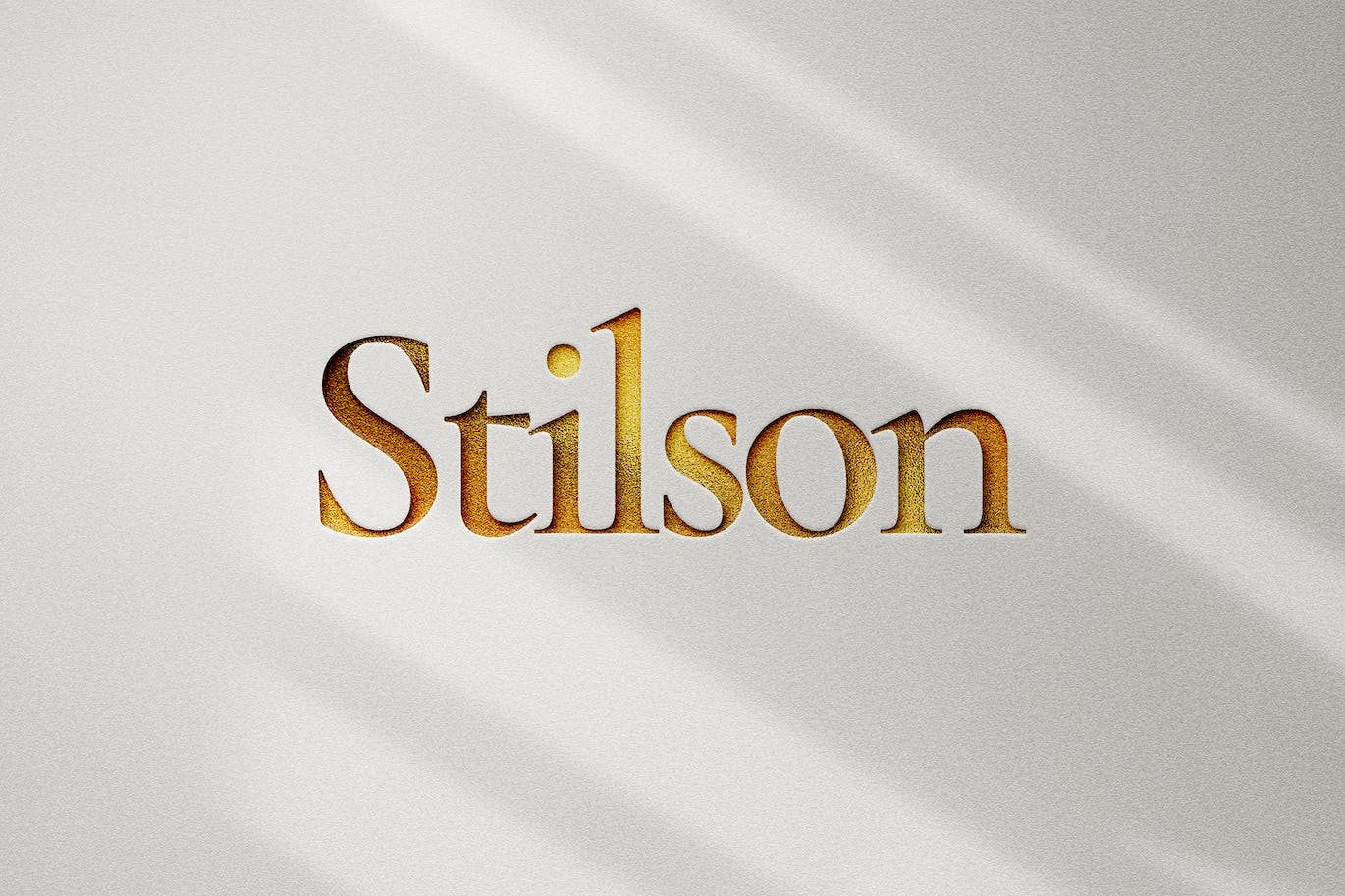 斯蒂尔森金色logo标志样机 (PSD)