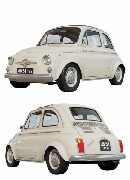 菲亚特Fiat abarth 500小汽车3D模型（OBJ,FBX,MAX）