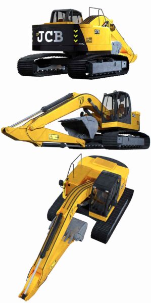 Jcb挖掘机3D模型（OBJ,FBX,MAX）