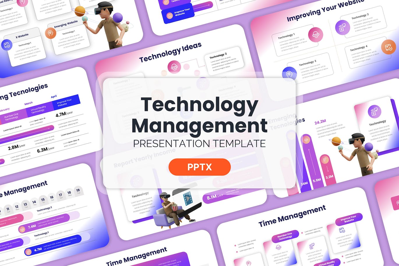 技术管理 – PPT模版 (PPTX)