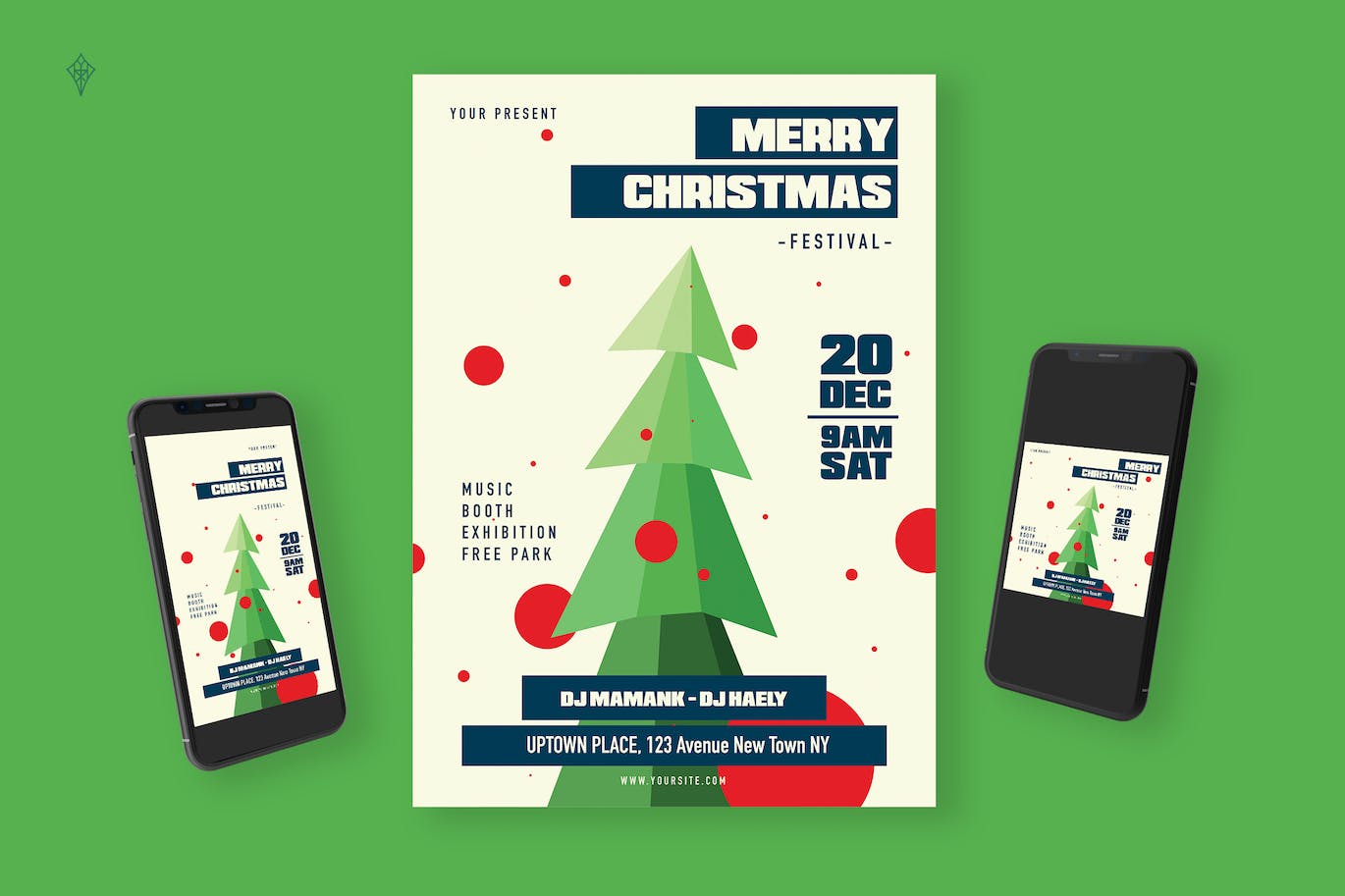 圣诞节传单海报模版 (AI,EPS,PSD)
