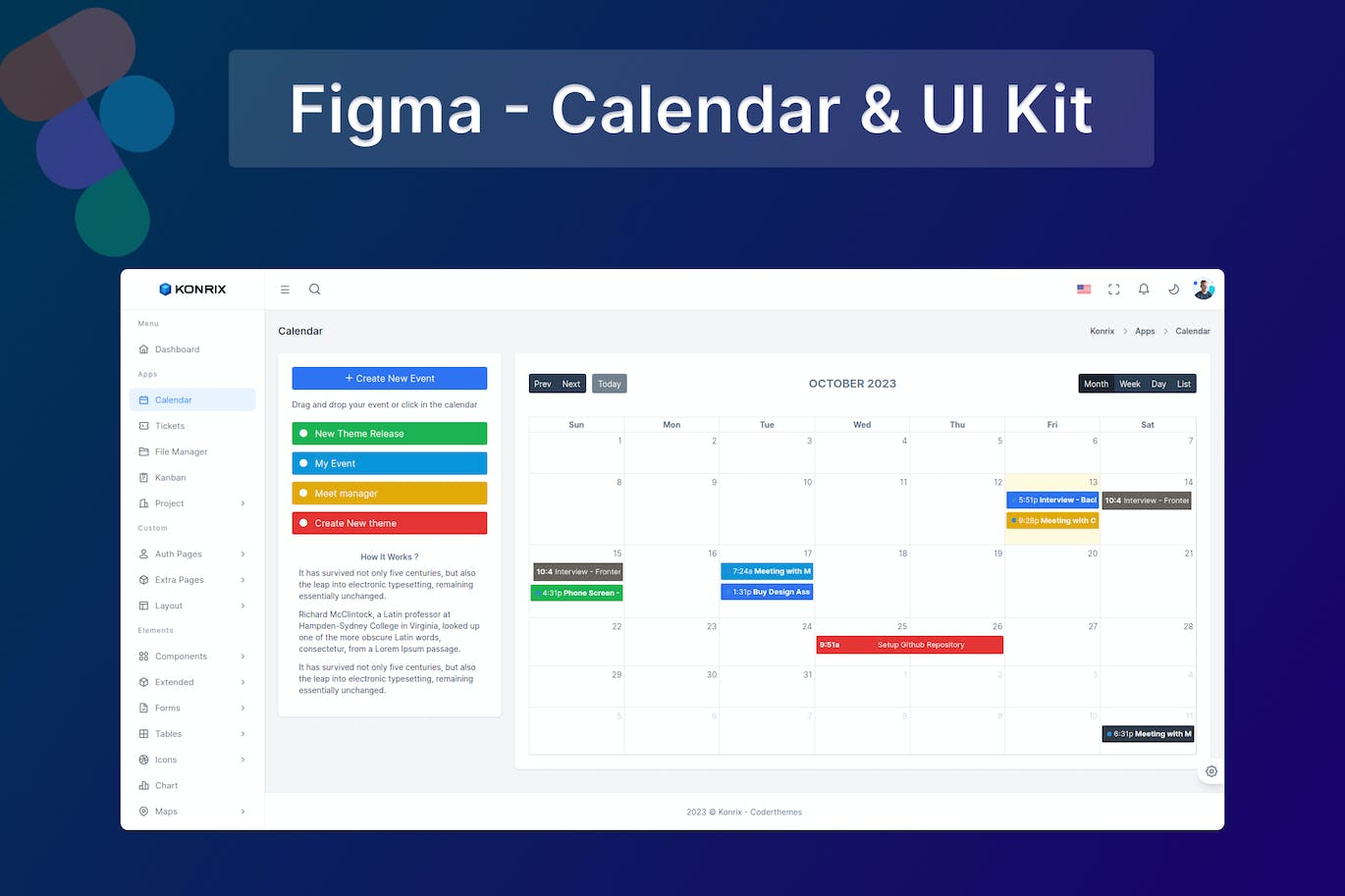 日历和 网页 UI 套件 (FIG)
