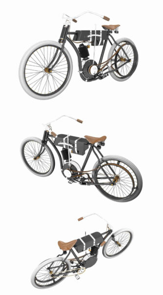 1908款哈雷Harley Davidson摩托车3D模型（OBJ,FBX,MAX）