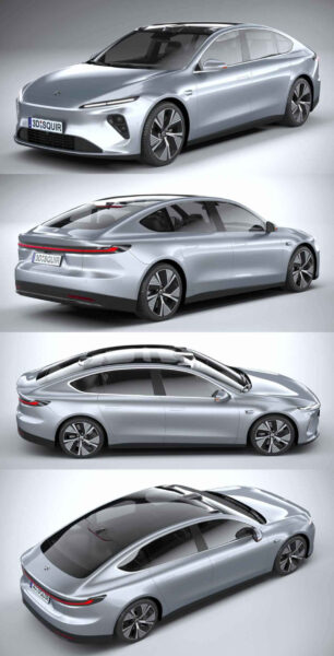 2021蔚来汽车Nio ET7电动汽车3D模型（OBJ,FBX,MAX）