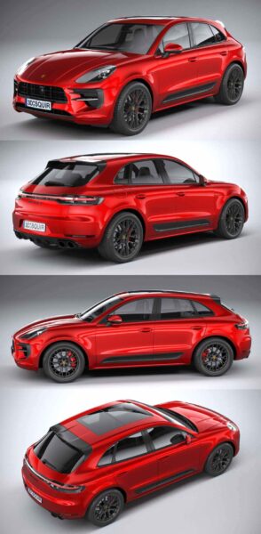 2020保时捷Porsche Macan GTS SUV汽车3D模型（OBJ,FBX,MAX）