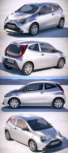 2019丰田Toyota Aygo小型SUV汽车3D模型（OBJ,FBX,MAX）
