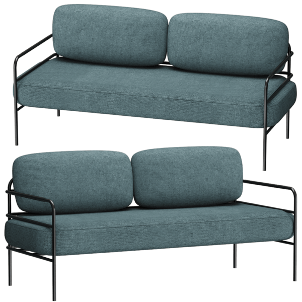 NOMA LAIME系列金属结构厚布艺软垫双人沙发3D模型（OBJ,FBX,MAX）