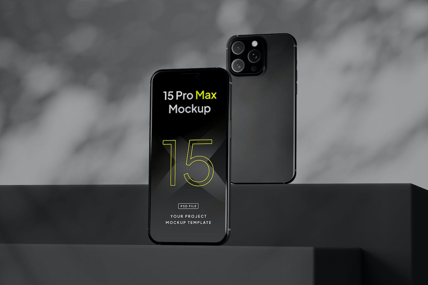 极简 iPhone 15 Pro Max 样机 (PSD,JPG)