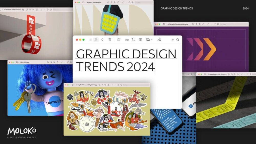 2024图形设计趋势 (包容性设计、品牌冲刺、risograph 等–2024 年等待我们的是什么？)