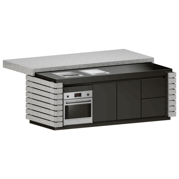 Laboratorio Mattoni Costanzin带滑动顶 橱柜和烤箱的集成灶台3D模型（OBJ,FBX,MAX）