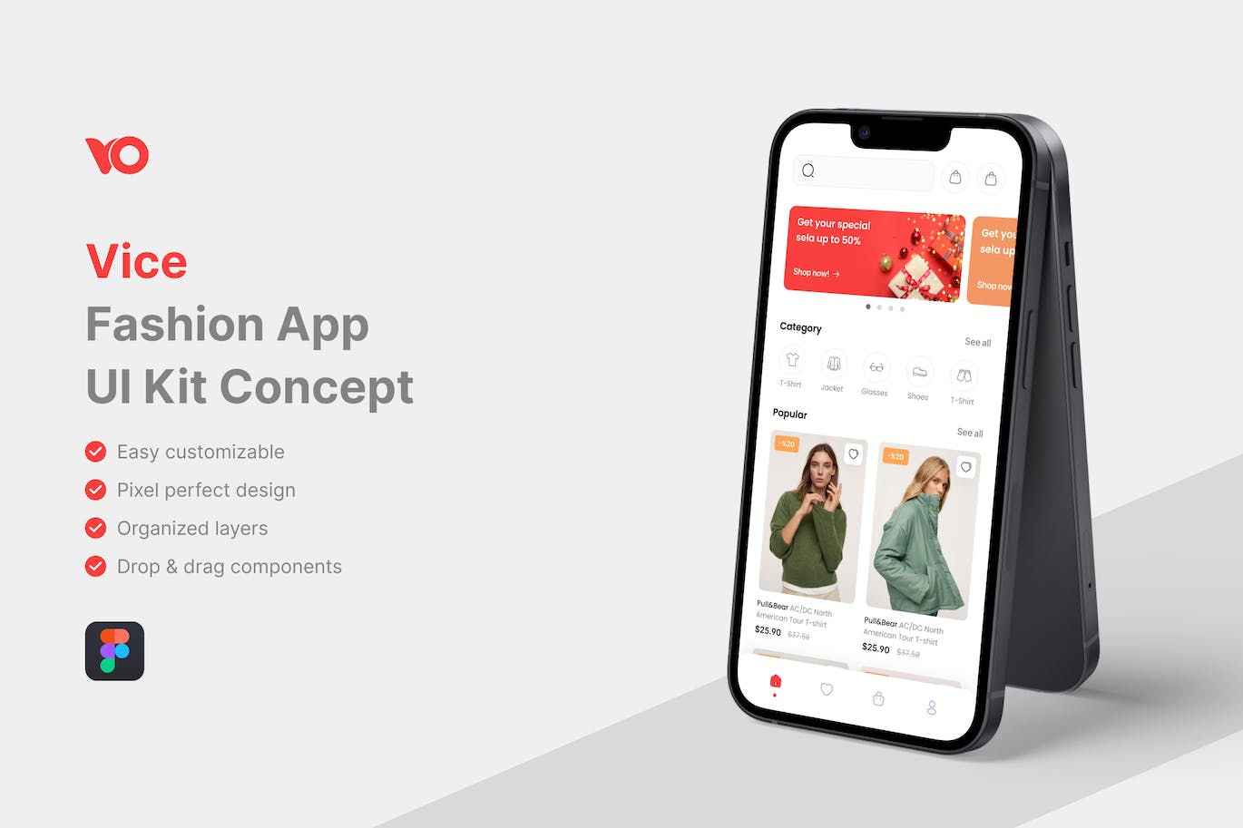 时尚电商应用 App UI Kit (FIG)