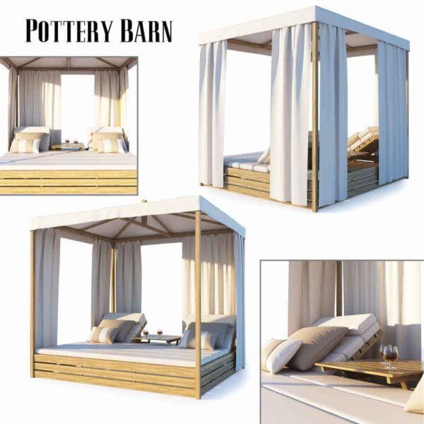 Pottery Barn花园凉亭3D模型（OBJ,MAX）