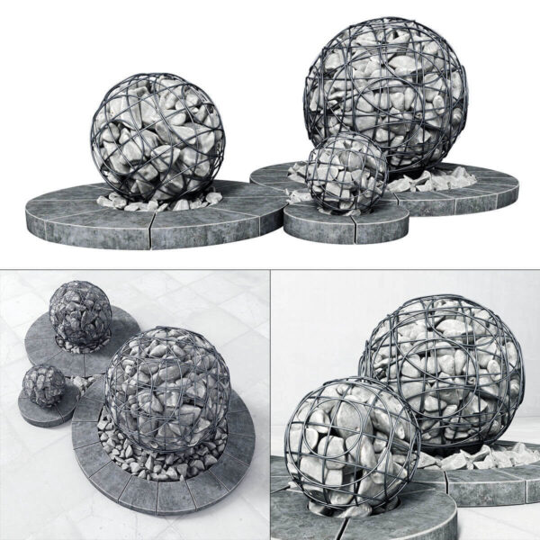 笼中石景观 街道景观3D模型（MAX）