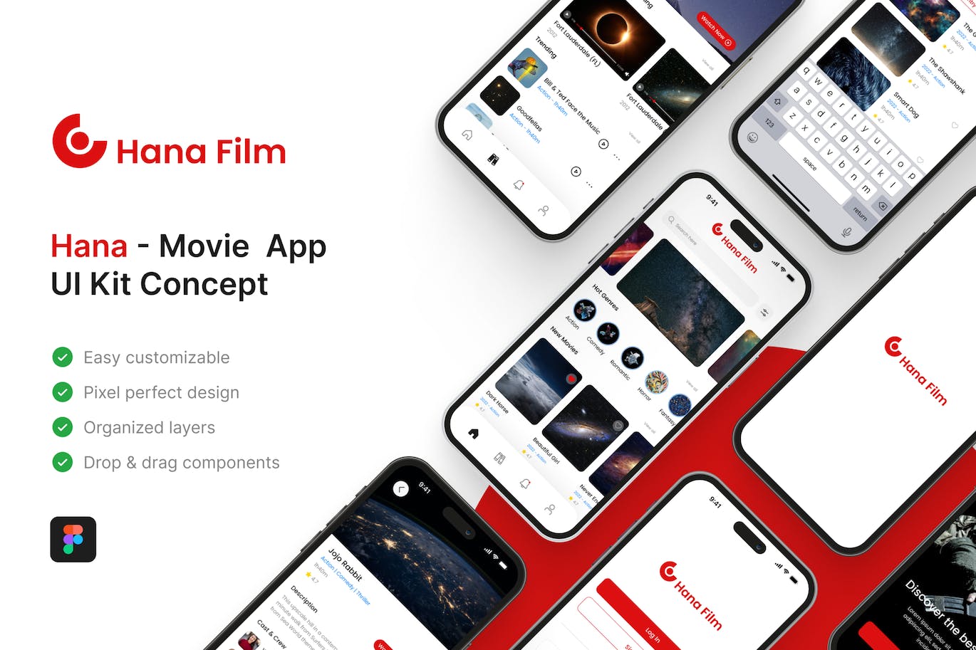 电影应用 App UI Kit (FIG)