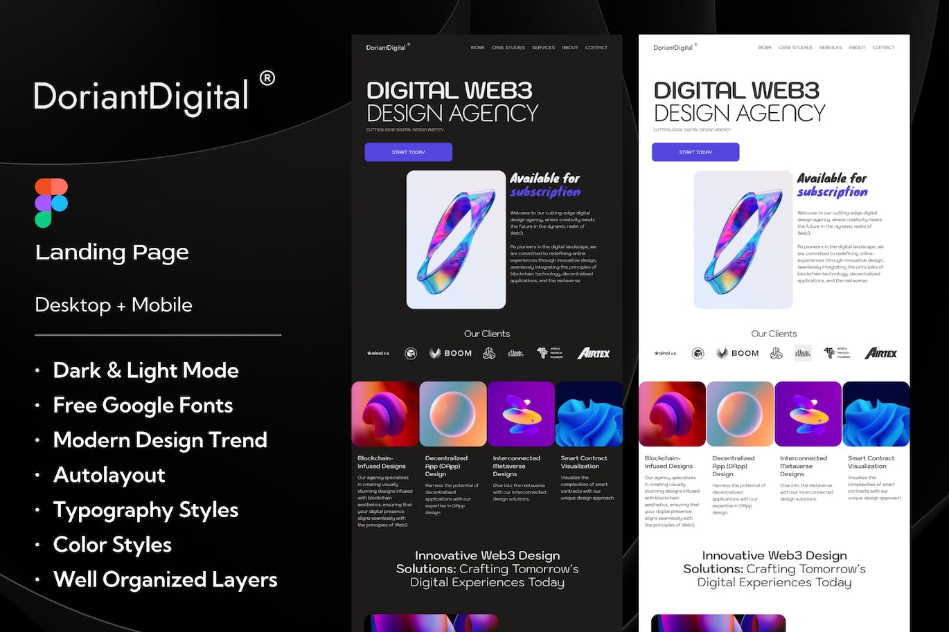 设计机构公司网页设计模版 (FIG)