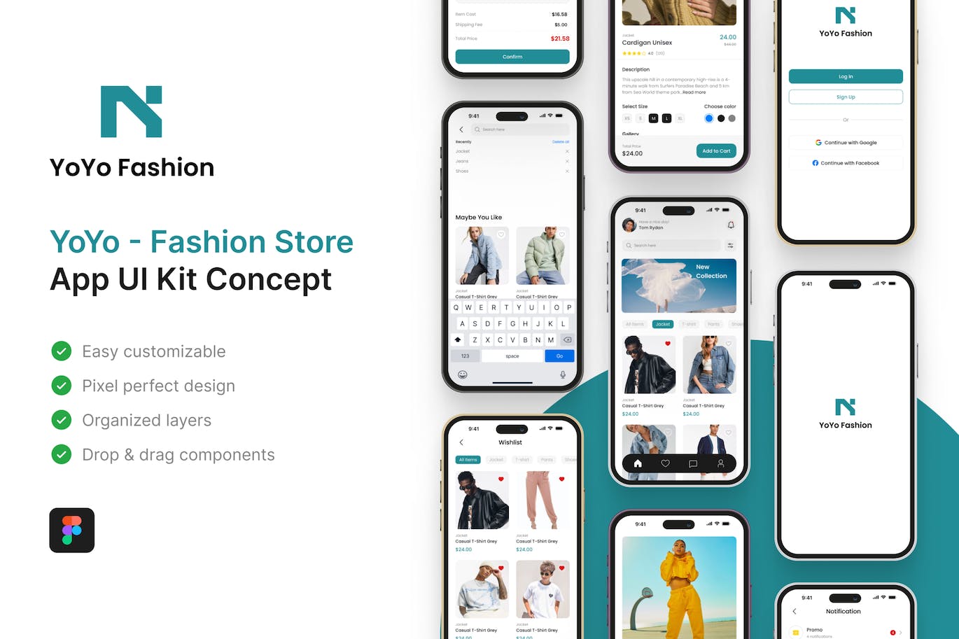 时尚商店应用 App UI Kit (FIG)
