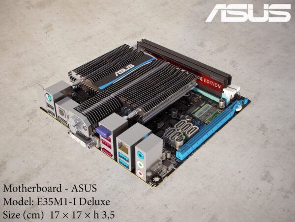 华硕ASUS E35M1-I Deluxe主板3D模型（FBX,MAX）