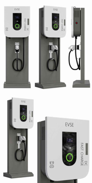 电动汽车充电桩3D模型（OBJ,FBX,MAX）