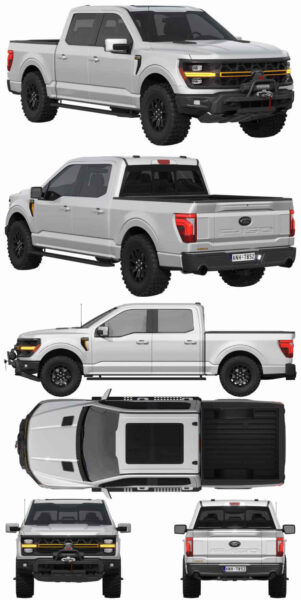 2024款福特Ford F-150 Tremor皮卡车3D模型（OBJ）