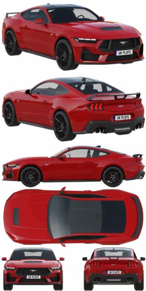 2023福特Ford Mustang GT跑车 汽车3D模型（OBJ）