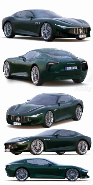 玛莎拉蒂Maserati Alfieri跑车 汽车3D模型（OBJ,FBX,MAX）