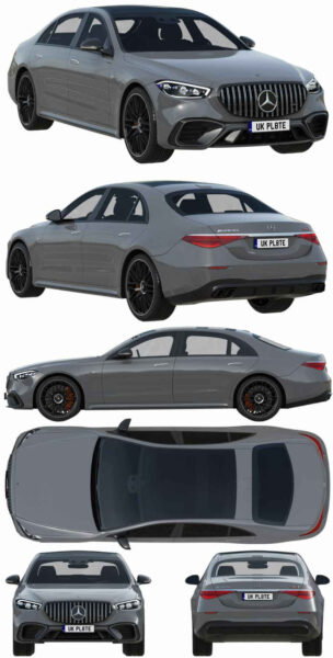 2023奔驰Mercedes-Benz S63 AMG E Performance汽车3D模型（OBJ）