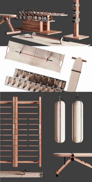 PENT室内健身器材组合3D模型（FBX,MAX）