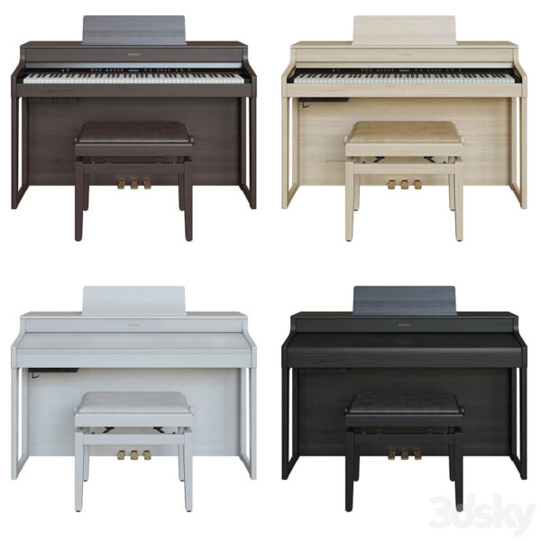 Roland HP 702钢琴3D模型（FBX,MAX）
