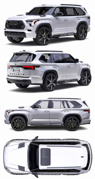 2023丰田Toyota Sequoia MPV汽车3D模型（OBJ,FBX,MAX）