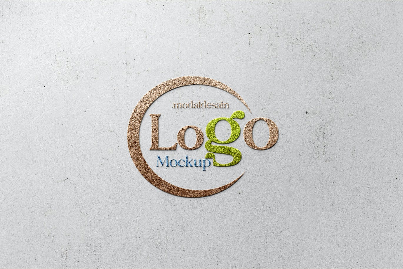 真实质感 logo标志样机 (PSD,PDF)