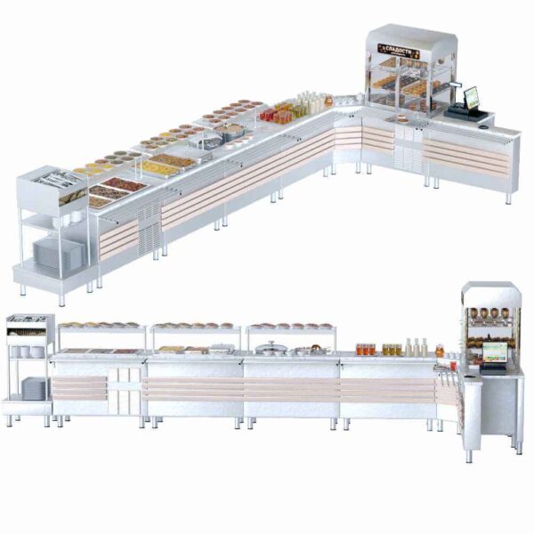 商用厨房组合设备3D模型（OBJ,MAX）