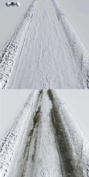 积雪的道路3D模型（OBJ,FBX,MAX）