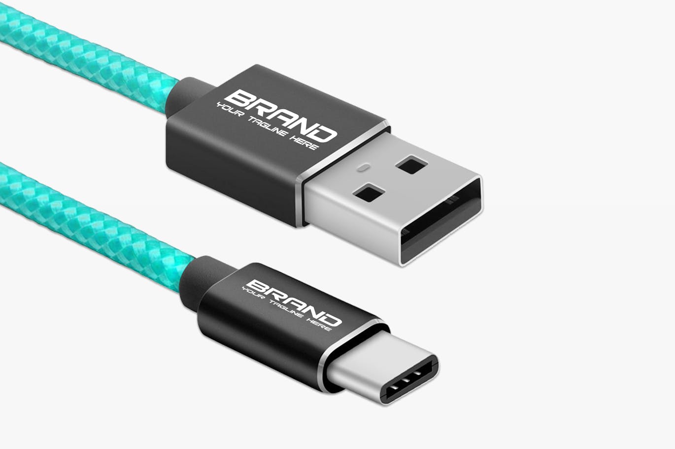 电缆 USB 样机 (JPG,PDF,PSD)