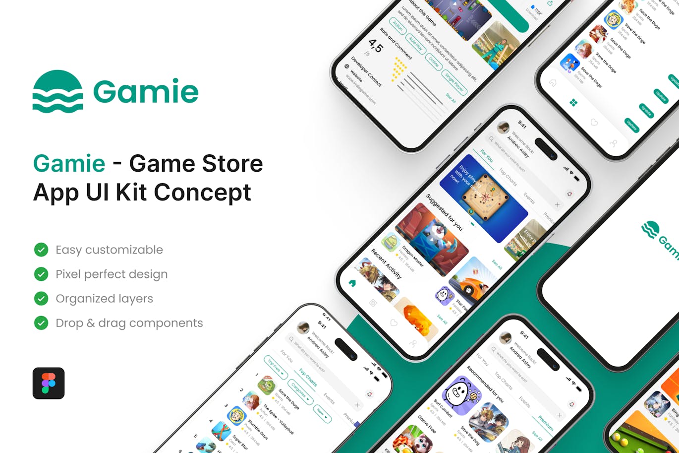 游戏商店应用App UI Kit (FIG)