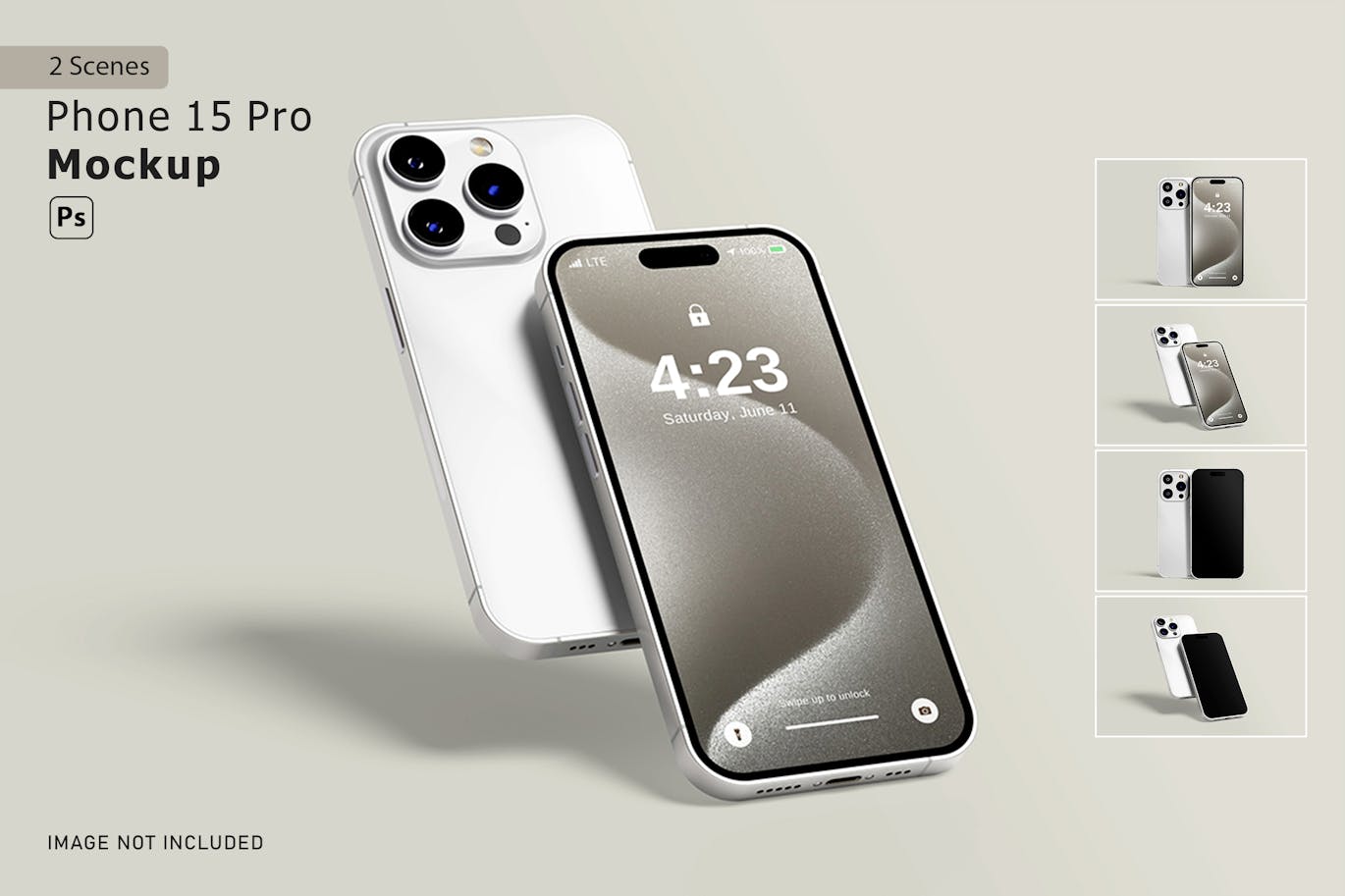 Phone 15 Pro 样机 (PSD,PDF)
