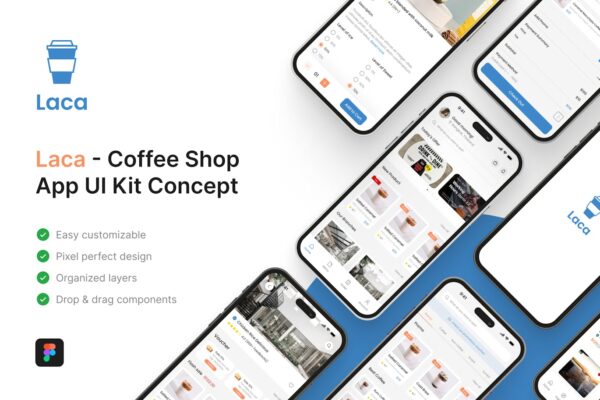 咖啡店应用App UI Kit (FIG)