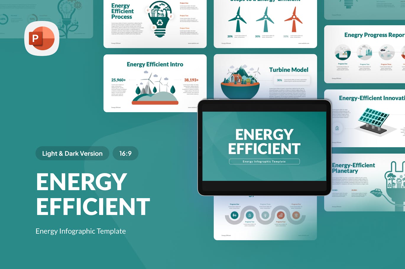 能源效率PPT模版 (PPTX)
