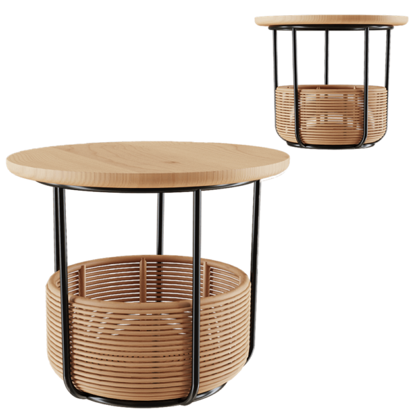 Vincent Sheppard带底部收纳篮的茶几 咖啡桌3D模型（OBJ,FBX,MAX）