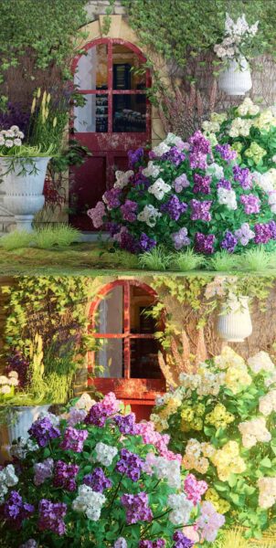 房门前的花丛3D模型（FBX,MAX）